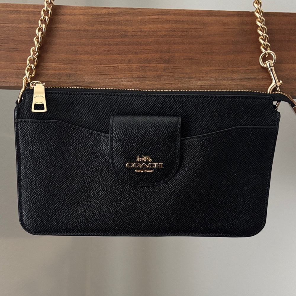 Coach Black Leather Crossbody Bag